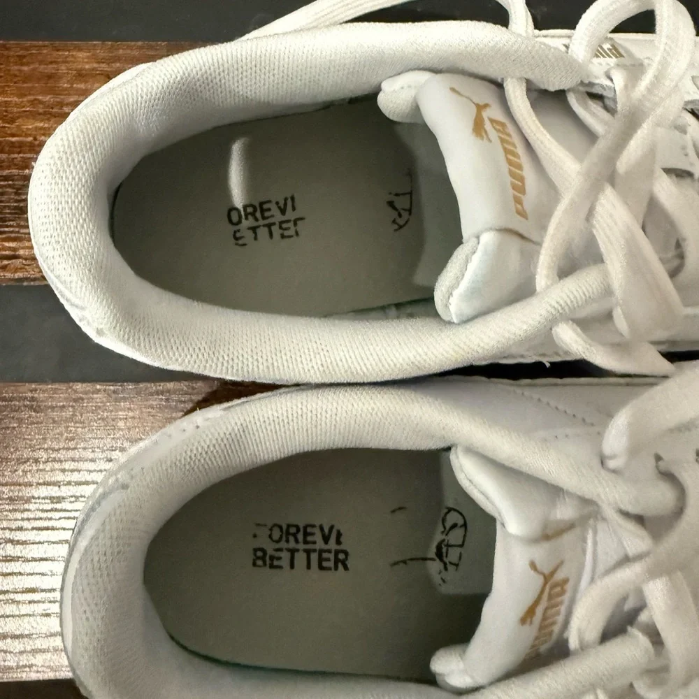 Puma Classic White Lace-Up Sneakers - Picture 5 of 6